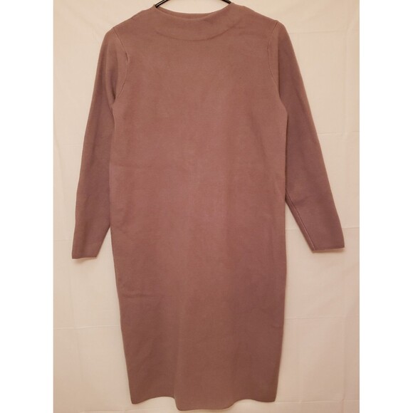 UNIQLO Soft Mocha Long Sleeve Sweater Dress Size S10 NWOT Preppy Old Money Style - Picture 1 of 10